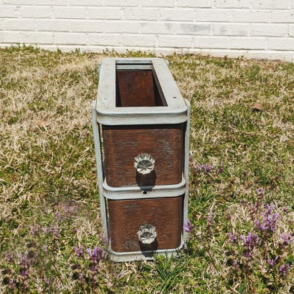 Desk Top Organizer Salvaged From Dilapidated Vintage Sewing Cabinet - Picture 2 of 7